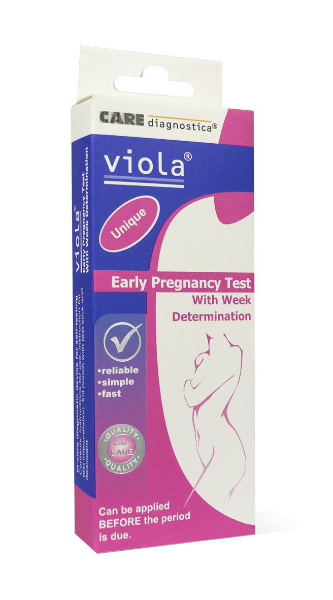 viola Early Pregnancy Test with Week Determination Care Diagnostica